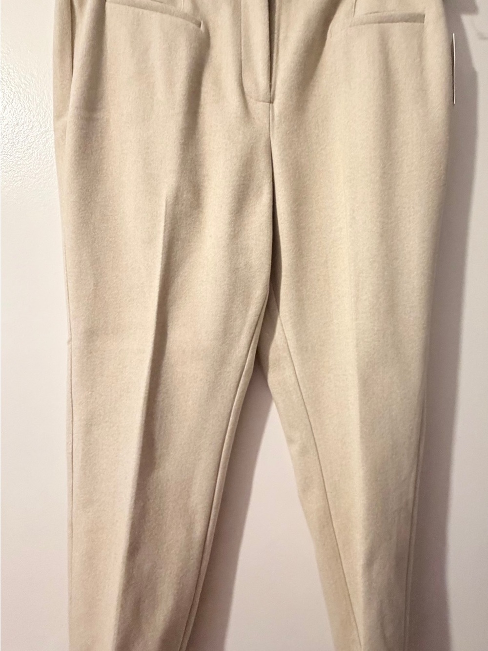 Soho Apparel Cream Tailored Trousers